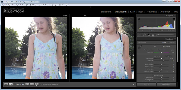 Lightroom voor en na